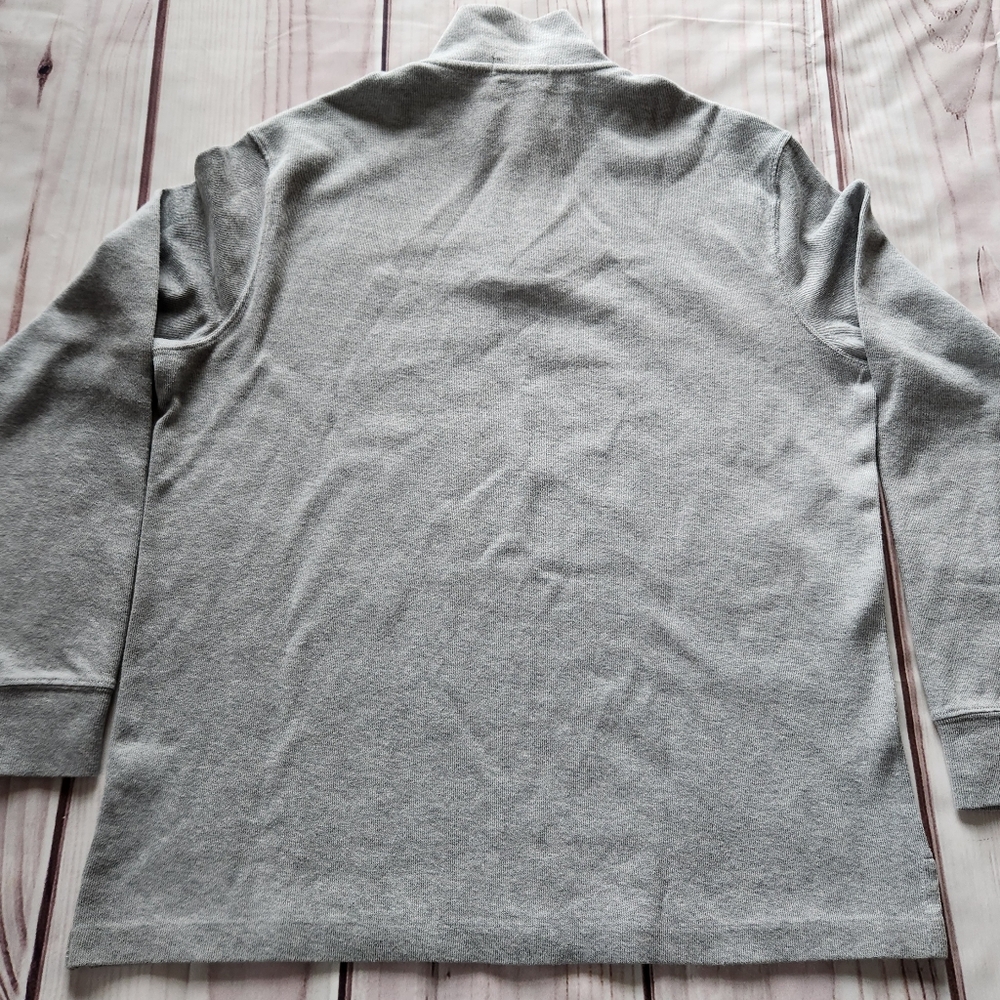 Polo Ralph Lauren "Estate Rib Quarter Zip Pullover" Andover Heather Grey Men's M - Picture 8 of 12